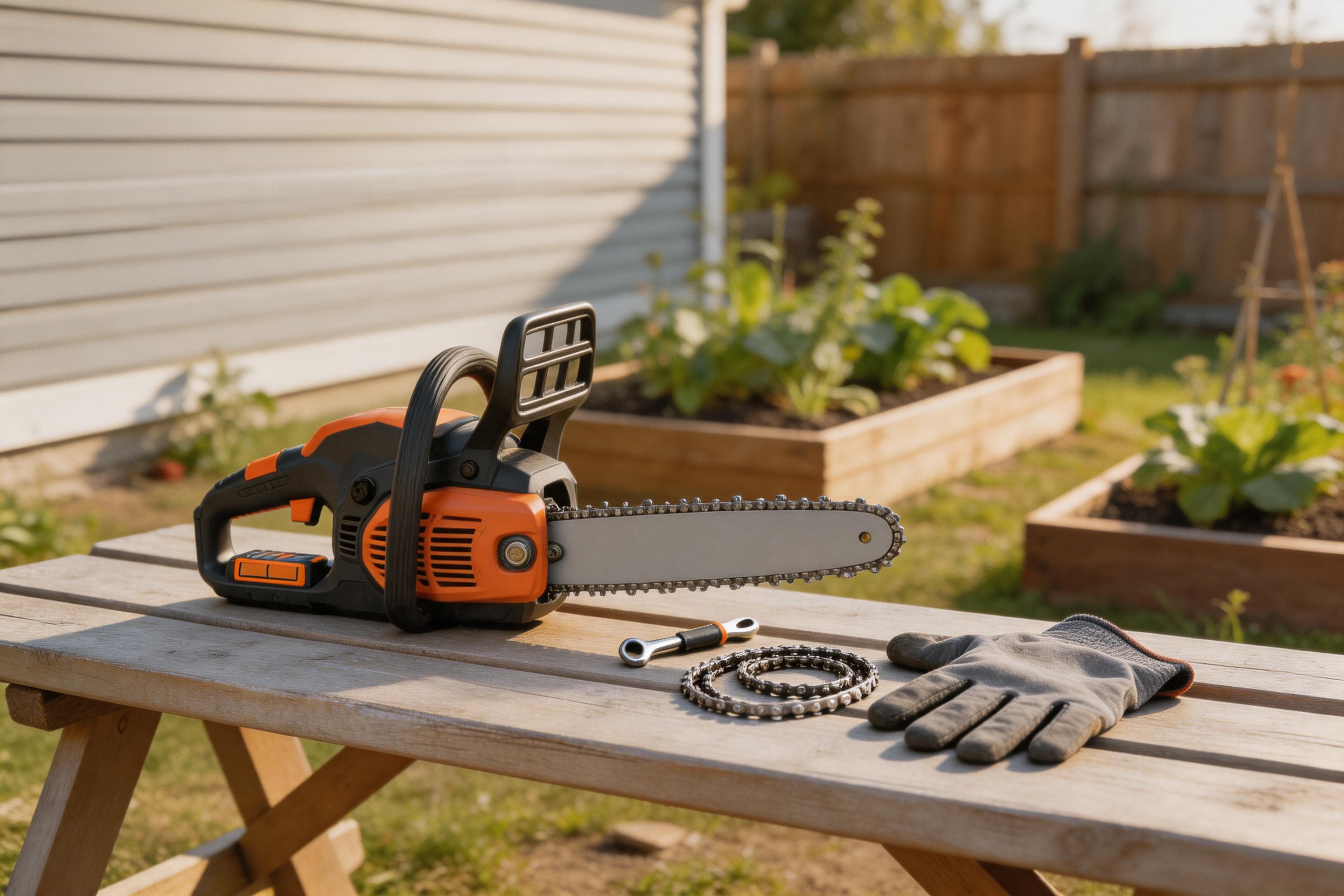 Black+Decker LCS1020 chain tension backyard guide