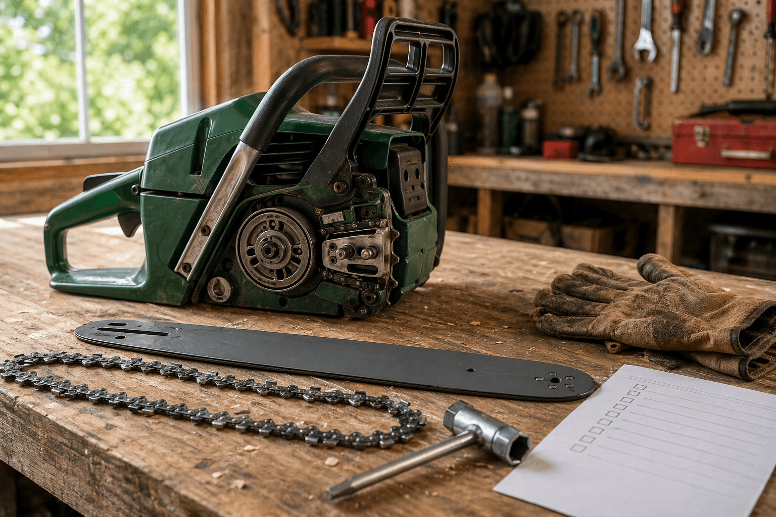 Chainsaw guide bar and chain combo installation guide